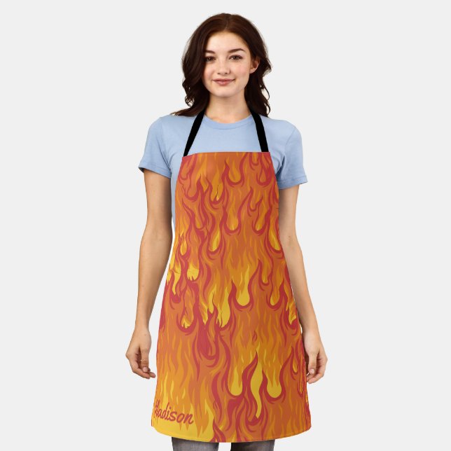 Individuelle Name FIRE Schürze (Getragen)