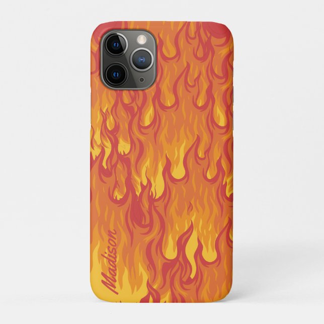 Individuelle Name FIRE-Telefonfälle Case-Mate iPhone Hülle (Rückseite)