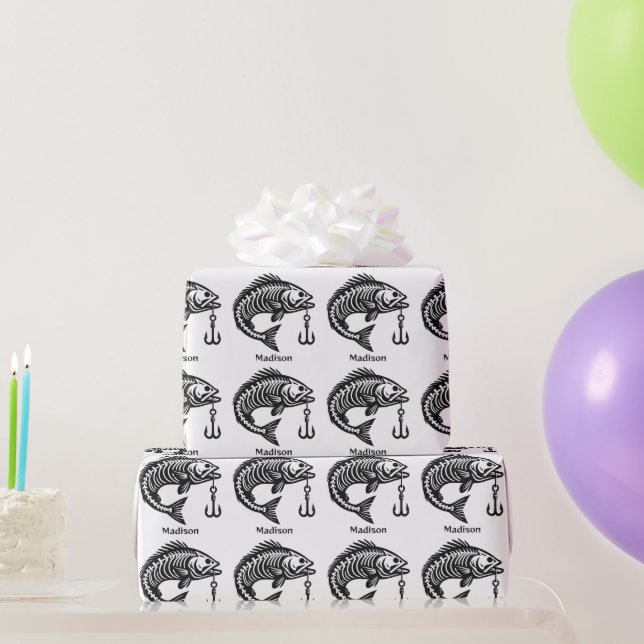 Individuelle Name Fish Geschenkpapier (Partygeschenke)