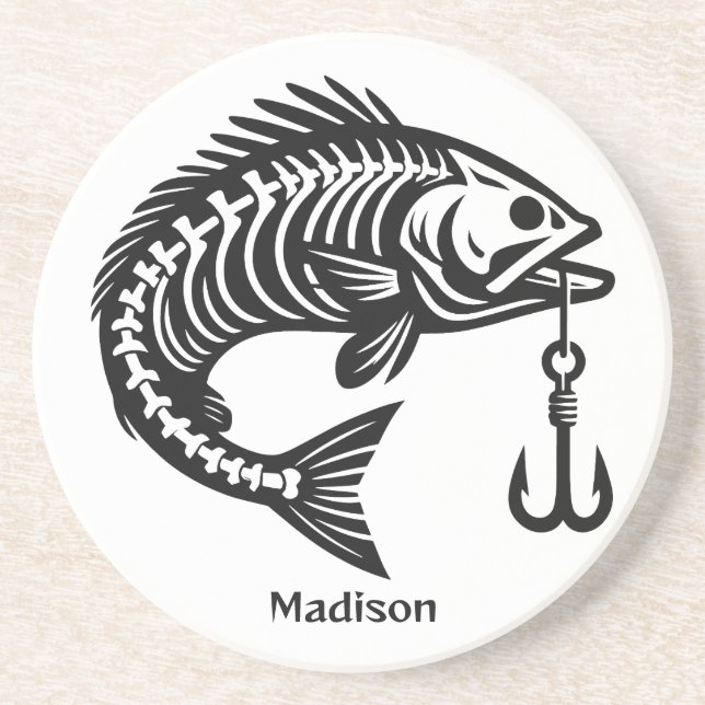 Individuelle Name Fish Getränkeuntersetzer (Vorne)