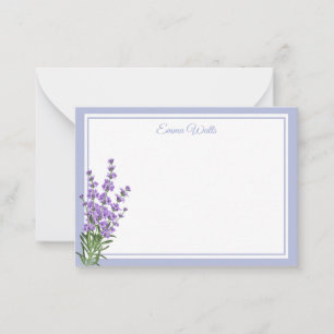 Individuelle Name-Flachbildschirm-Lavendel Mitteilungskarte