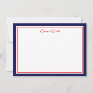 Individuelle Name-Flachnotizkarte Mitteilungskarte