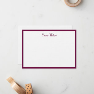 Individuelle Name-Flachnotizkarte Mitteilungskarte