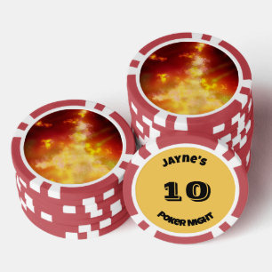 Individuelle Name Flame Pokerchips