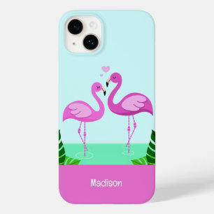 Individuelle Name Flamingo Liebe Case-Mate iPhone 14 Plus Hülle