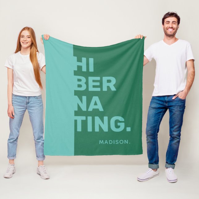Individuelle Name-Fleecedecke "Hibernating" Fleecedecke (Beispiel)