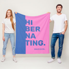 Individuelle Name-Fleecedecke "Hibernating" Fleecedecke