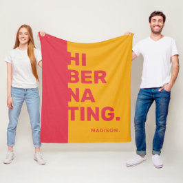 Individuelle Name-Fleecedecke "Hibernating" Fleecedecke