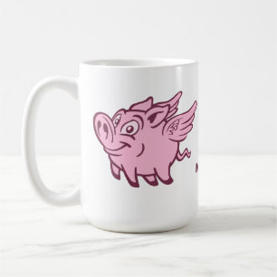 Individuelle Name Fliegende Schweine Kaffeetasse