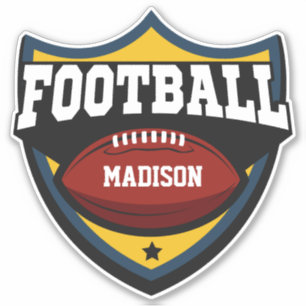Individuelle Name Football-Logo Aufkleber