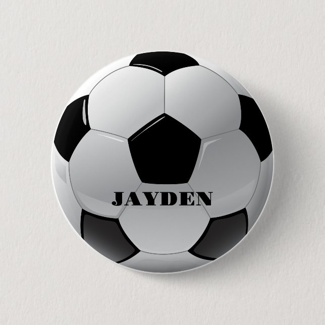 Individuelle Name Football Personalisiert Boys Button (Vorderseite)