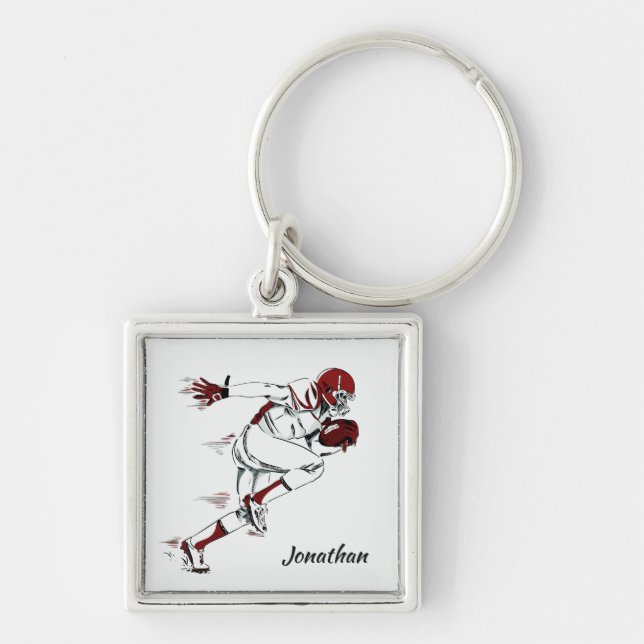 Individuelle Name Football Player Schlüsselketten Schlüsselanhänger (Vorne)