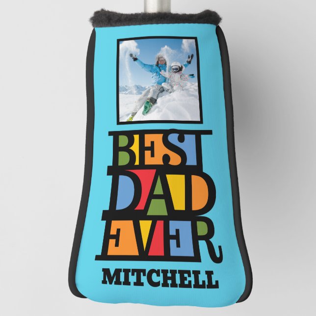 INDIVIDUELLE NAME FOTO BEST VATER EVER GOLF HEADCOVER (Rotieren 90)