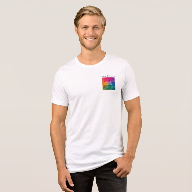 Individuelle Name-Foto oder -Logo-Mäuse - Vordere  Tri-Blend Shirt (Vorderseite voll)