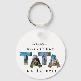 Individuelle Name Fou-Foto NAJLEPSZY TATA NA ŚWIEC Schlüsselanhänger