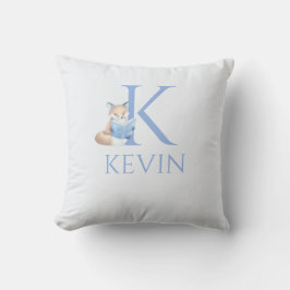 Individuelle Name Fox liest ein Buch Kinderzimmer  Kissen