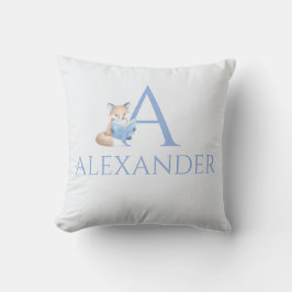 Individuelle Name Fox liest ein Buch Kinderzimmer  Kissen