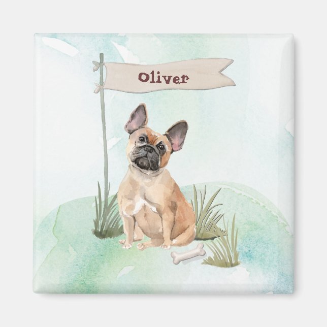 Individuelle Name Französischer Bulldogge Magnet (Vorne)