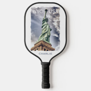 Individuelle Name-Freiheitsstatue Pickleball Schläger