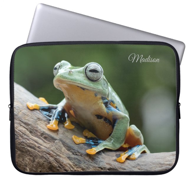 Individuelle Name Frog Notebook-Sieb Laptopschutzhülle (Vorderseite)