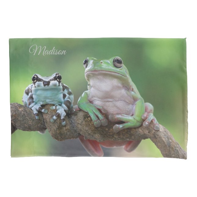 Individuelle Name Frog Pillow Case Kissenbezug (Vorderseite)