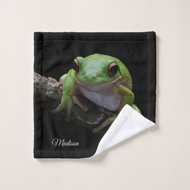 Individuelle Name Frog Wash Tuch (Waschlappen)