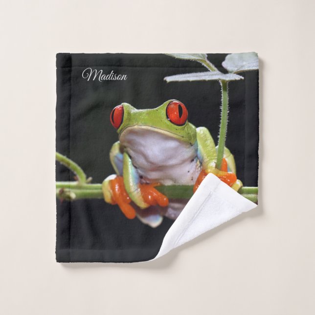 Individuelle Name Frog Wash Tuch (Waschlappen)