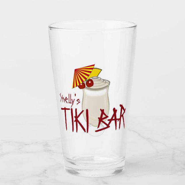Individuelle Name Frozen Drink Tiki Bar Glas (Vorderseite)