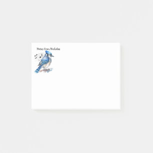 Individuelle Name Fun Bluejay Blue Jay Bird Nature Post-it Klebezettel