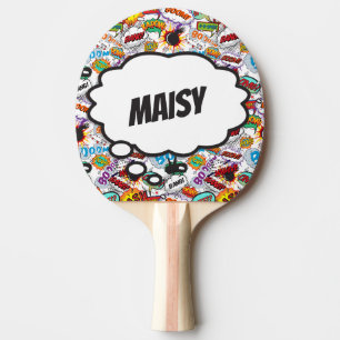 Individuelle Name Fund Trendy Comic Book Tischtennis Schläger