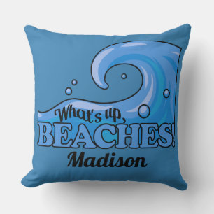 Individuelle Name Funny Beach Wave werfen Kissen