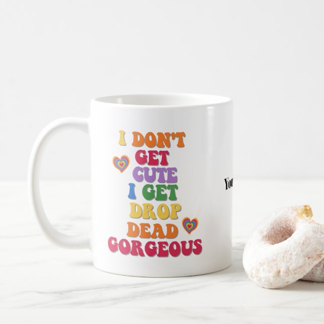 Individuelle Name Funny Colorful LGBTQ Prix Kaffee Kaffeetasse (Mit Donut)