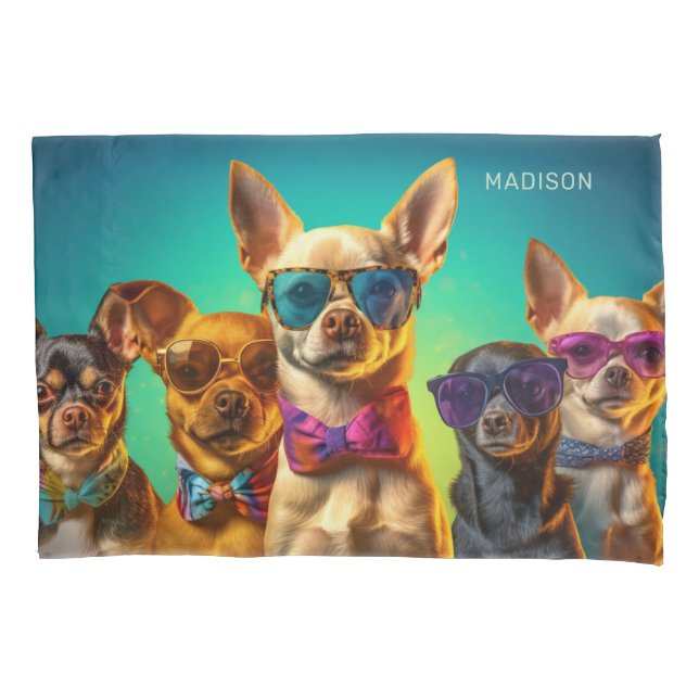 Individuelle Name Funny Dogs Kissenbezug (Vorderseite)