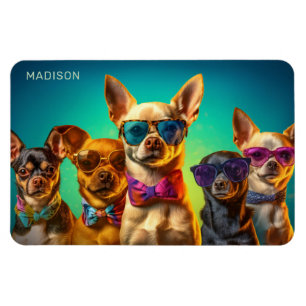 Individuelle Name Funny Dogs Magnet