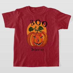 Individuelle Name Funny Pumpkin Jack'o Lantern Hal T-Shirt