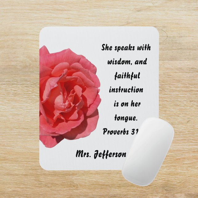 Individuelle Name für christliche Lehrerbewertung Mousepad (Von Creator hochgeladen)