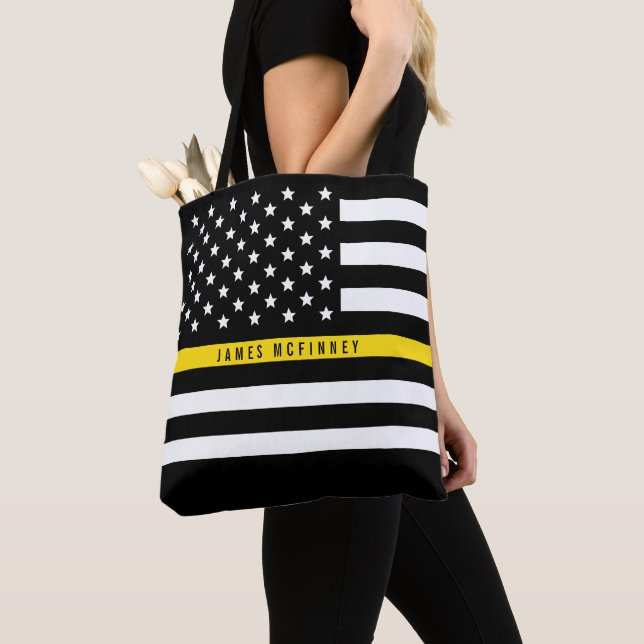 Individuelle Name für den Flag der dünnen gelben L Tasche (Von Nahem)