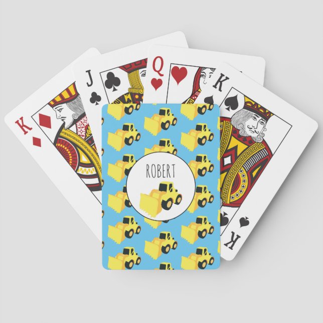 Individuelle Name für den Frontladerbau Spielkarten (Rückseite)