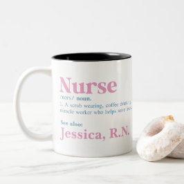 Individuelle Name für die Krankenversicherung Kaff Zweifarbige Tasse