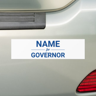 Individuelle Name für die Wahl zum Gouverneur von Autoaufkleber