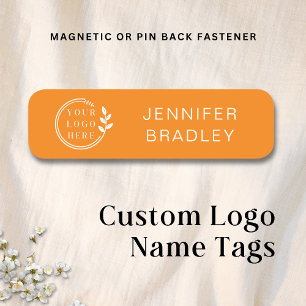 Individuelle Name für einfache Logos Orange Corpor Namensschild