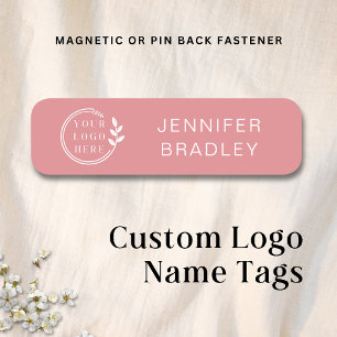 Individuelle Name für einfache Logos Pink Corporat Namensschild
