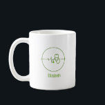 Individuelle Name für grünes medizinisches Stethos Kaffeetasse<br><div class="desc">Eine Tasse mit dem Namen Kaffee mit grünem Stethoskop und Herzklopfen,  die sich perfekt für Ärzte und Krankenschwestern eignet.</div>