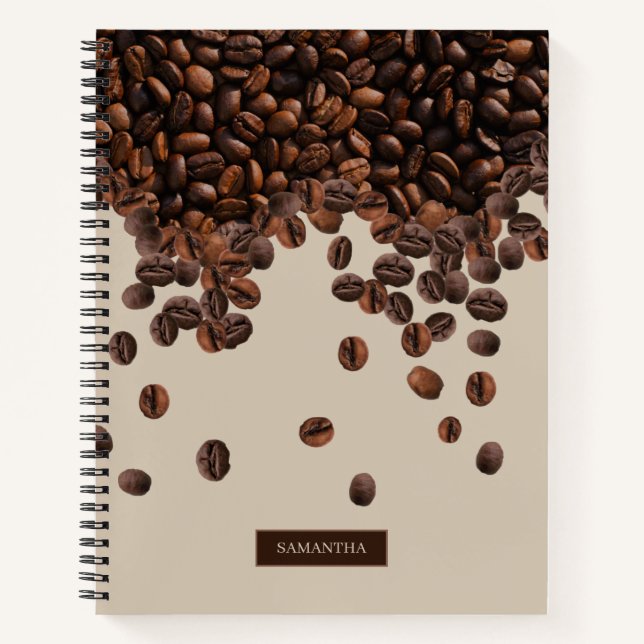 Individuelle Name für Kaffeebohnen Notizbuch (Vorderseite)