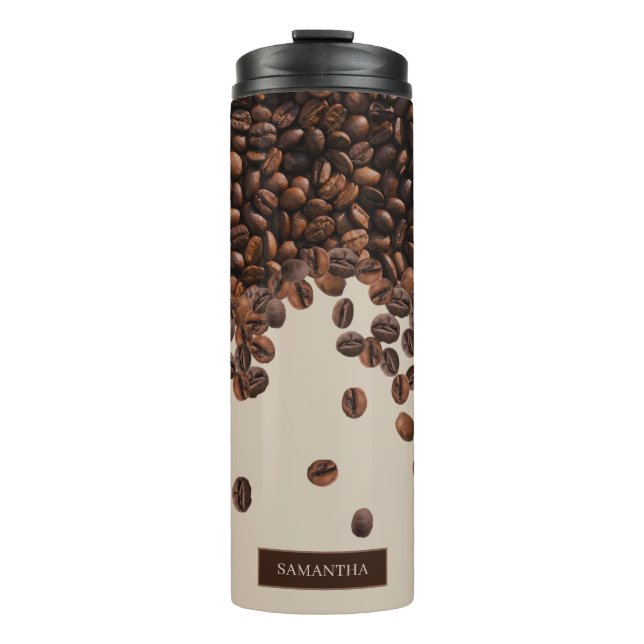 Individuelle Name für Kaffeebohnen Thermosbecher (Vorderseite)