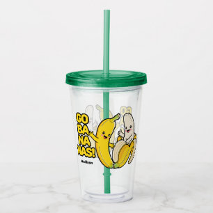 individuelle Name für niedliche Bananen Acryltrinkbecher