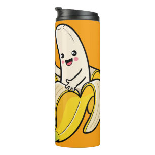 individuelle Name für niedliche Bananen Thermosbecher