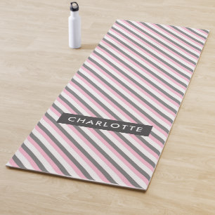 individuelle Name für niedliche Diagonalstreifen Yogamatte