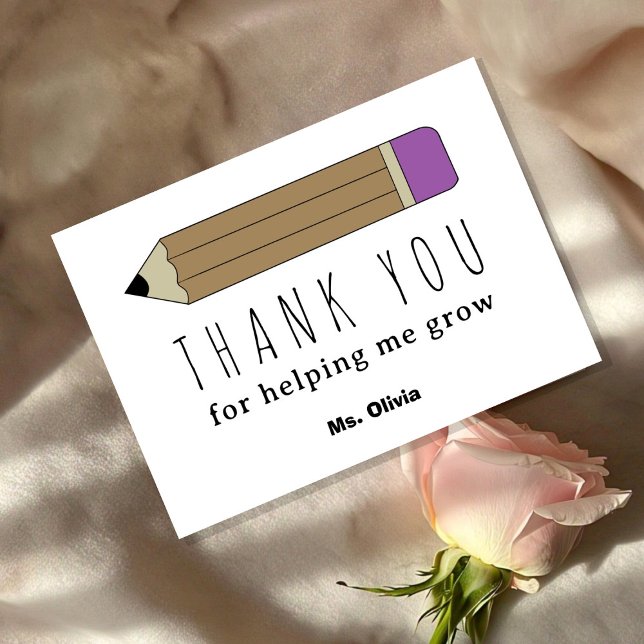 Individuelle Name für personalisierte Lehrerbewert Dankeskarte (Von Creator hochgeladen)