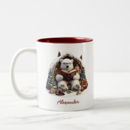 Individuelle Name für Poler lesen Zweifarbige Tasse